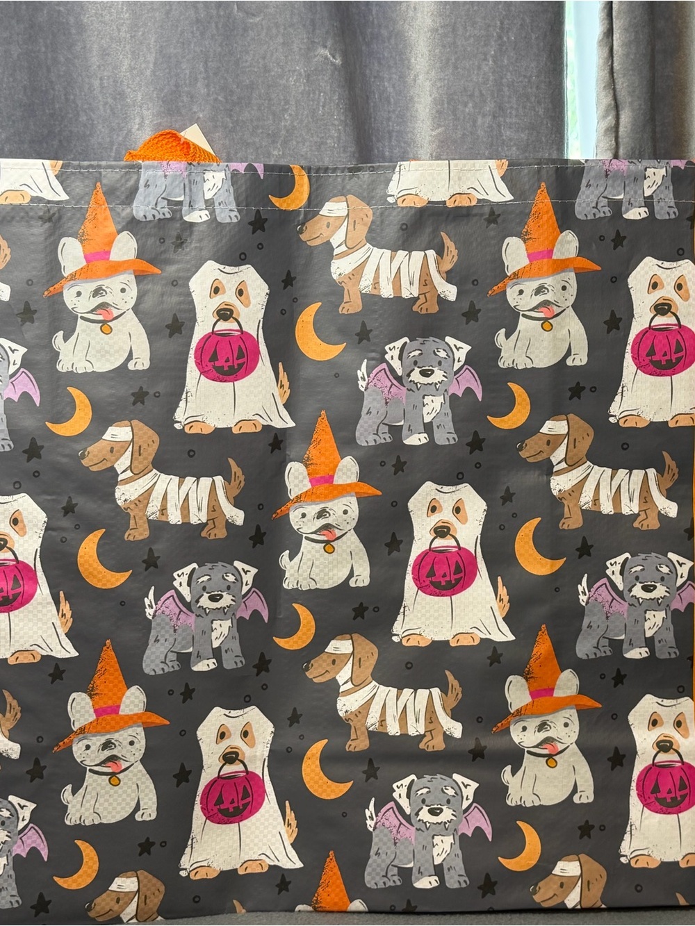 🛍️ Adorable Reusable Dachshund/Pups in Halloween Costumes Tote Bag